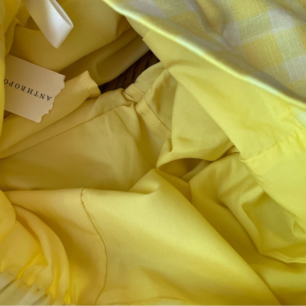 ANTHROPOLOGIE Hutch Pleated Gingham Plaid Yellow Shorts New With Tags - Picture 13 of 16